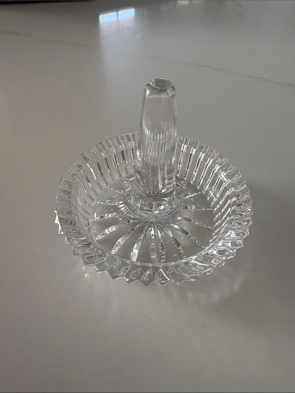 Waterford Clear Crystal Ring Holder with Fluted Dish